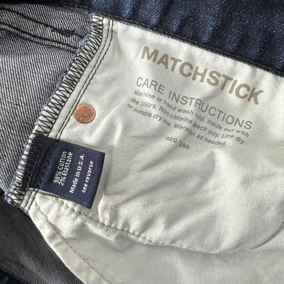 J Crew Matchstick Straight Leg Jeans Denim Blue Button Zip Pocket Ankle Sz 31R - Picture 6 of 7